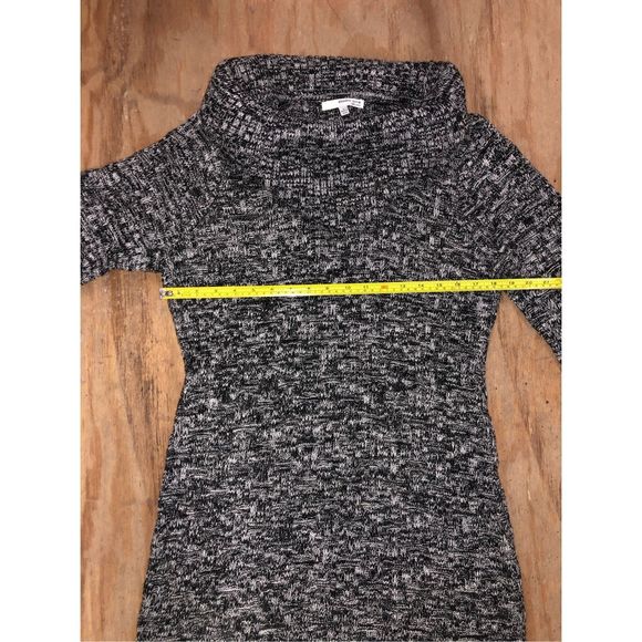 Studio One New York NWT Gray Flecked Sweater Dress Cowl Neck, Size Large, MP $74 - Picture 10 of 11